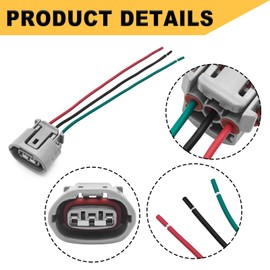 SYudwen 3 Wires Alternator Regulator Harness Compatible with Suzuki Equator Saab 9-2X A8 Quattro RS7 S6 S7 S8 Infiniti G25 G35, Altima 350Z 370Z etc, Replace OE #A002TG0391, 23700-AA380 etc