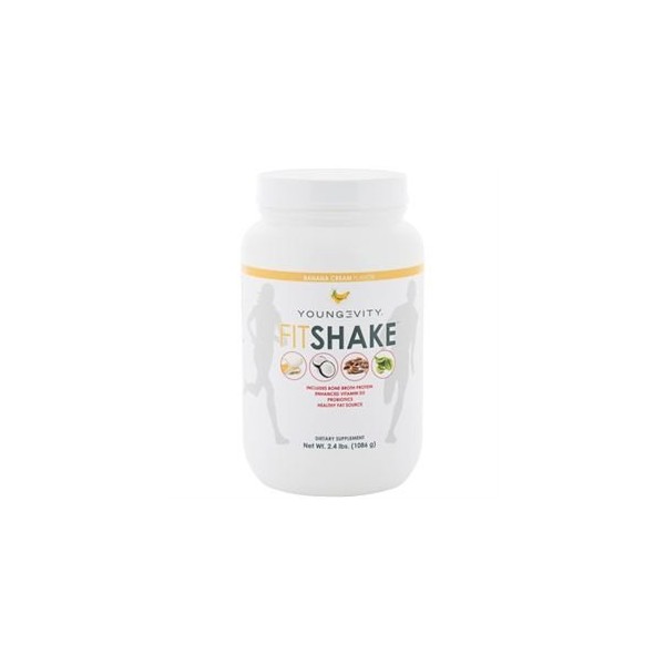 Youngevity FitShake - Banana Cream (2.4 lbs) with Fermented Vitamin D