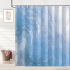 Abstract Marble Shower Curtain, Light Blue Pattern Modern Shower Curtains