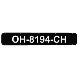 BERNARD ENGRAVING Boat Registration Number Plates (Black Plastic, 24) Co.