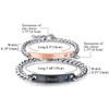 OIDEA Couple Bracelet Stainless Steel Curb Chain Bracelet with Engraving,