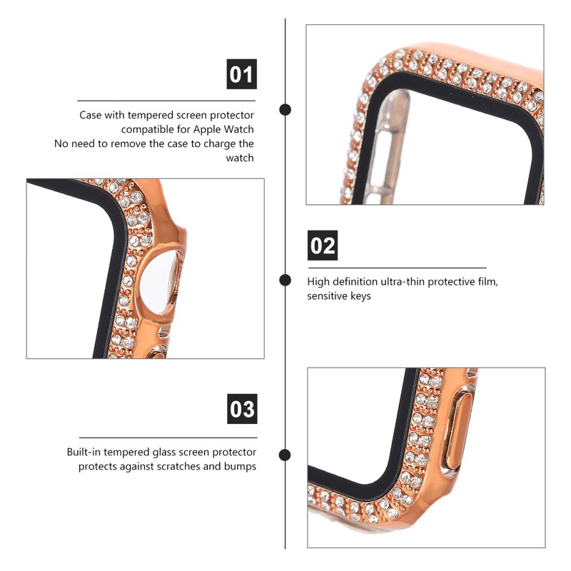 Gatuida 10pcs Glitter Watch Cover Case for Scratch Protector Shell