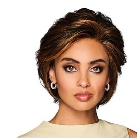 Gabor MAKE A STATEMENT Layered Modern Chin-Length Bob Wig, Designer Series by Hairuwear, Average Cap Size, GF8-29SS Hazelnut