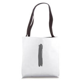 Creative Bold Dark Grey Letter I - Alphabet - Marker Design Tote Bag