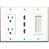 RiteAV - (3 Gang 15A Power Outlet Mesh-Brush 3 HDMI