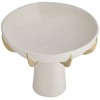 Dahlia Studios Adelaide 9 3/4" White and Gold Ceramic Pedestal