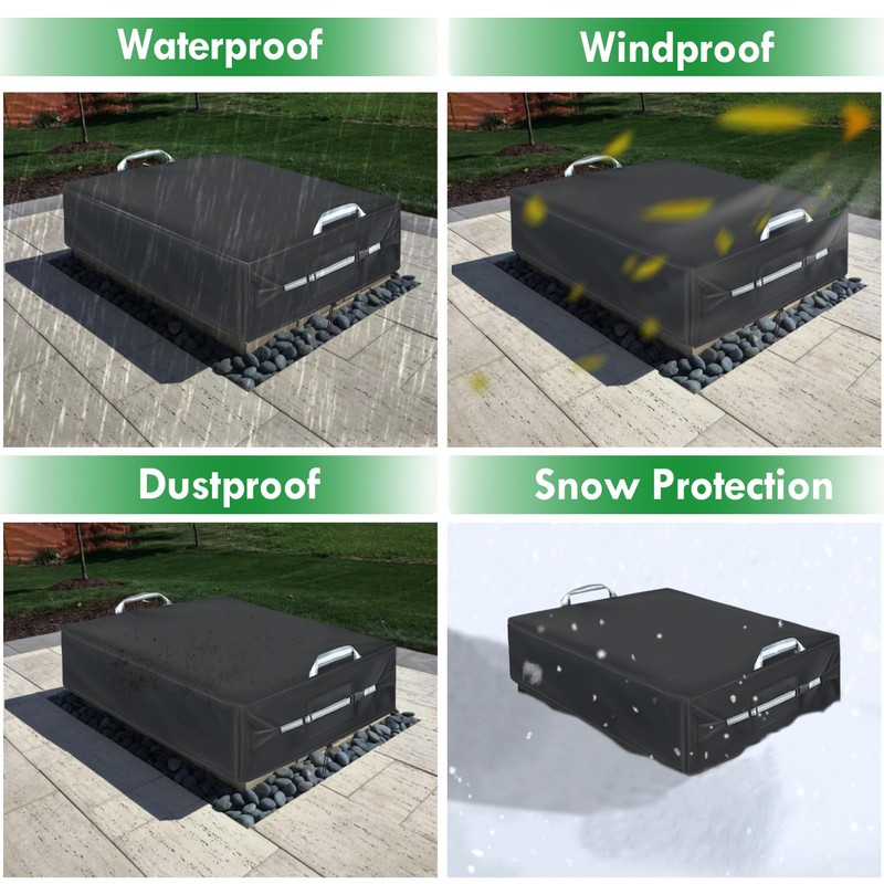 Rectangular Built In Stone Fire Pit Cover For In Ground