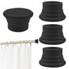Qusmeiyici 4 PACK Window Curtain Rod Cap, White Plastic Curtain