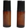 Zhuluck 2Pcs Brown Glass Essential Oil Roller Bottles - Refillable