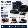 3D Sleep Eye Mask with Travel Neck Support – Cotton