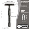 Reusable Safety Razor, Single Blade Razors for Men, with 10