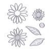ODETOJOY 6PCS Carbon Steel Metal Flower &Leaves Embossing Cutting Dies