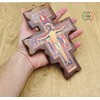 Wooden Crucifix San Damiano Wall Mounted Made in Umbria Italy
