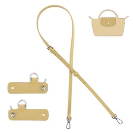 Mini Bag Strap Kit Leather Shoulder Strap Replacement Conversion Compatible with Bag Strap Crossbody (Light Yellow)