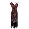 Women's 1920s Flapper Fringe Beaded Great Gatsby Party Dress with
