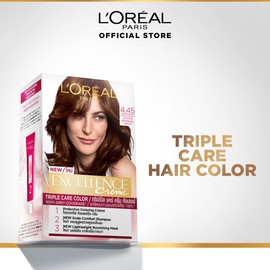 L'Oréal Paris L'Oreal Paris Excellence Creme Triple Care Hair Color - #4.45 Mahogany Copper Brown, Water Permeable [Grey Hair, Hair Color For Home]