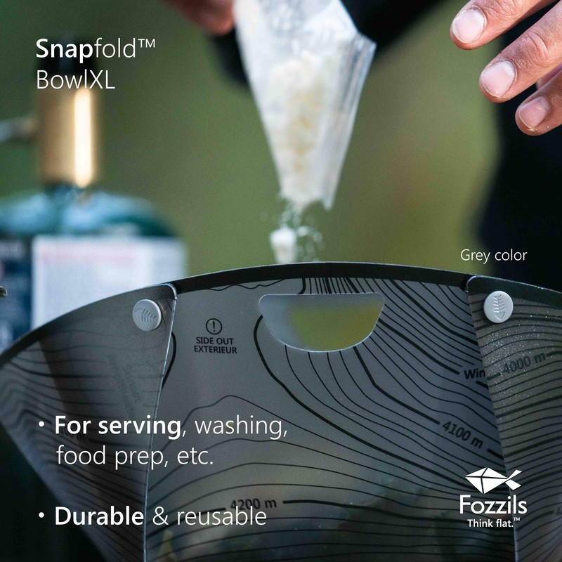 Fozzils Plastic Snapfold™ Bowl XL (Grey)