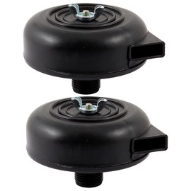 Sourcingmap 2 Pcs Black 20mm Threaded Exhaust Filter Muffler for Air Compressor