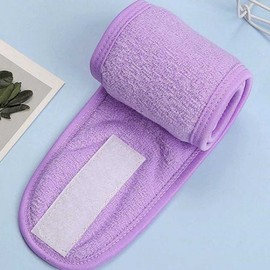 Purple Microfiber Facial Headband Facial Headband 3ea