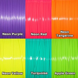 Rexlace Plastic Lacing Multicolor Variety Bundles (6 Pack - Neon)