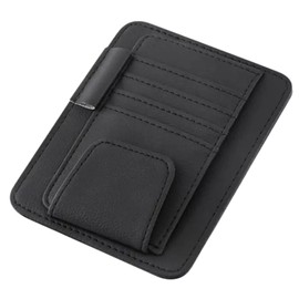 geneX Car Supplies, Car Supplies, Sun Visor Mounting, Card Holder, Glasses Holder, Pen Holder, Small Storage, Convenient Goods (Black)