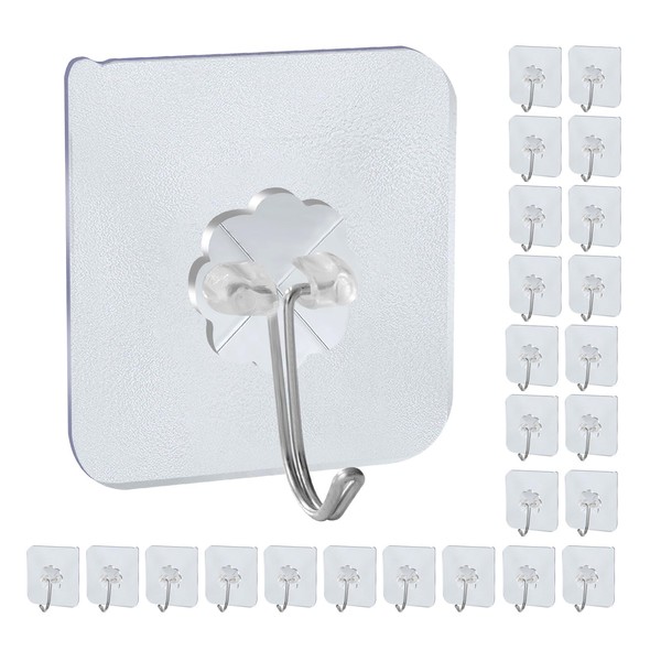 junqixing Adhesive hooks wall hanging hook,heavy-duty self-adhesive hook 22lb (Max),used