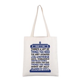 CMNIM Doctor Movie Inspired Who Tard-s Tote Bag Doctor Movie TV Show Lover Gift Police Box Novelty Shoulder Tote Bag for Fans (Police Box Shoulder Bag)