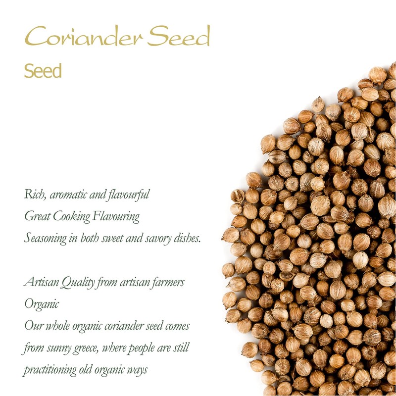 Coriander Seed Organic Gourmet Quality - Cilantro Seeds For Elevating