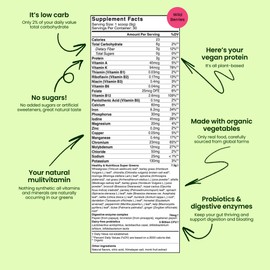 Live It Up Super Greens Powder | All-Natural Plant-Based Superfood Blend w Probiotics, Digestive Enzymes | Supports Gut Health, Immunity, Energy, & Daily Wellness | No Added Sugar - Berry, 30 Servings