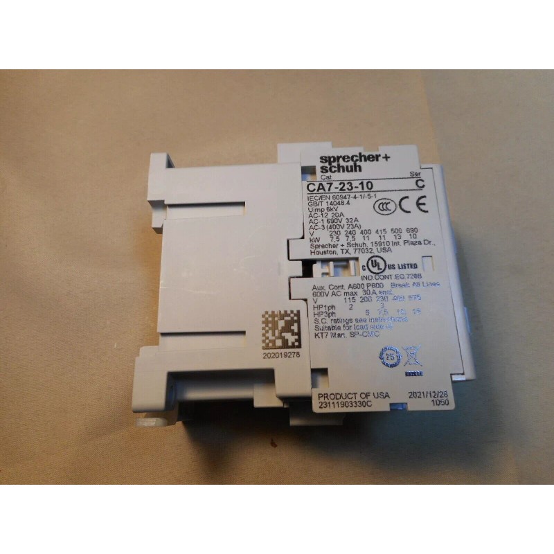 Sprecher + Schuh Contactor CA7-23-10-480V Coil BRAND NEW