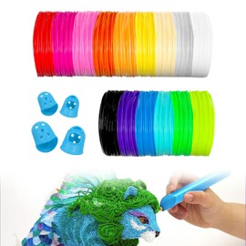 3D Pen Filament 1.75 mm PLA, 3D Pen Filament 15 Colours, 5 m Each - 3D Pen Colours Pack for Children and Adults, 3D Pen Accessories Filament, PLA Filament Pack, 3D Printer Filament