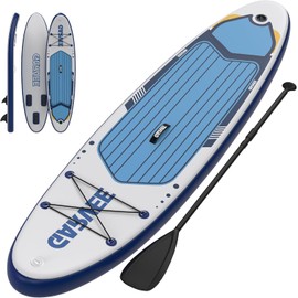 Inflatable Stand Up Paddle Board, 10'6"/11' Paddle Boards with Premium Accessories, Non-Slip EVA Deck, Ultra-Light Carry Bag Pump, SUP for Youth & Adults of All Skill Levels (Blue-White, 10.6ft)