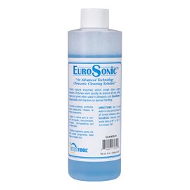 Eurosonic Cleaning Solution - 1/2 Pint Ultrasonic Solution Non-Toxic Jewelry Metal Cleaner
