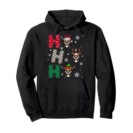 Ho Ho Ho Russell Terrier Dog Lover Christmas Santa Elf Xmas Pullover Hoodie