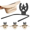 Cowboy Hat Holder Wall Mount Metal Western Horseshoe Hat Rack