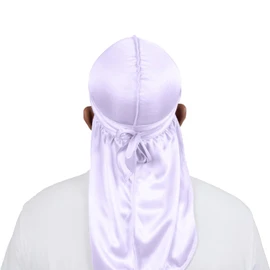 ForceWave ForceWave Silky Durag for Men Wave Cap Satin Dorag for Men Women 360 Wave (Lilac)