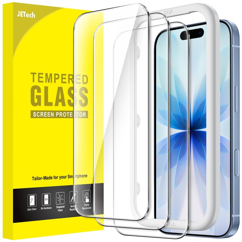 JETech Protector de pantalla para iPhone 17 de 6.3 pulgadas,