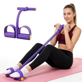 Multifunctional Pedal Resistance Band with Handle,4/6/8 Tubes for All Weights,Upgrade Heavy-Duty TPE Tubes with 300% Stretch for Full Body Workouts
