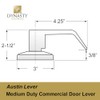 Dynasty Hardware Privacy Door Lock Lever Lockset, ADA Compliant, Light