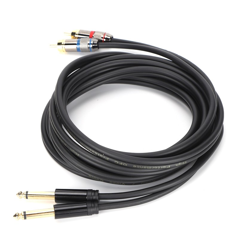 JORINDO Dual 6.35mm Male to Double RCA Male Cable Audio