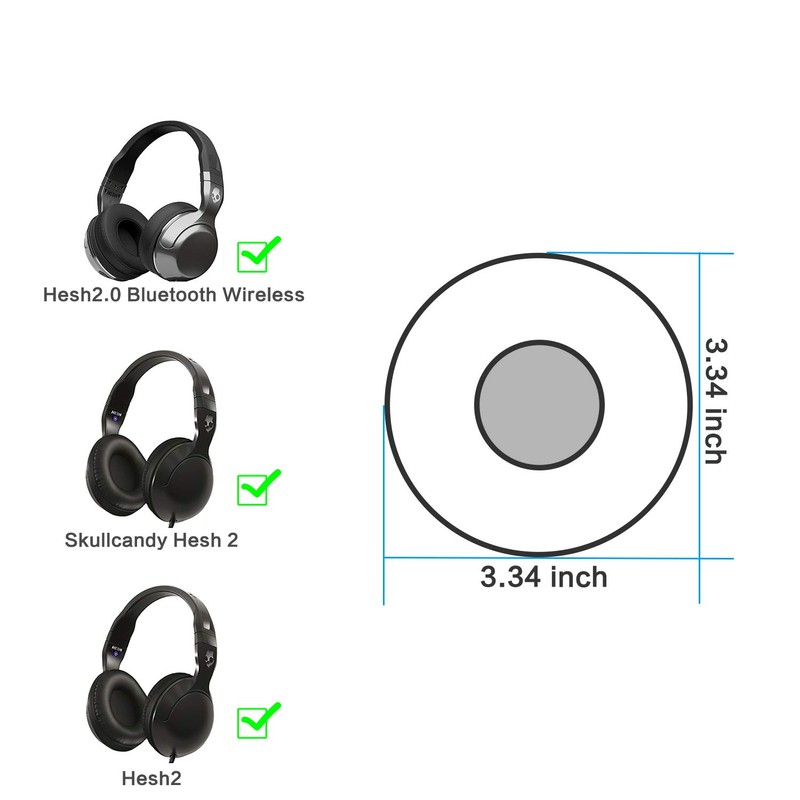Sqrmekoko Hesh Earpads Ear Cushions Earbuds Ear Cups Replacement for