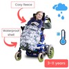 BundleBean - 100% Waterproof Fleece-Lined Child Wheelchair Cover (Grey Polar