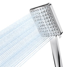 VOXON Duschkopf Regendusche, Handbrause Duschbrause Groß, Duschkopf Wassersparend Hochdruck, Einhand-Einstellung, Brausekopf mit 6 Strahlarten (Ohne Schlauch)