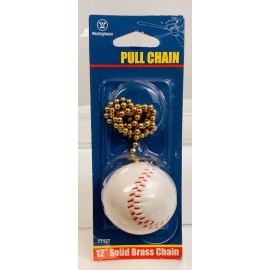 Westinghouse #7712700 12" Solid Brass Baseball Pull Chain~ For Fan/Light Fixture