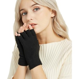 Fingerless Gloves for Winter,Wool Thermal Fleece Knit Mitten Warm and Comfortable Ideal for Outdoor Activities Half Finger Gloves for Men and Women