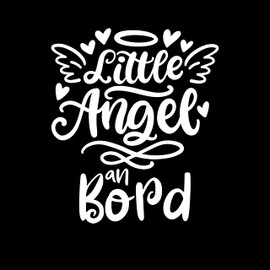 Baby on Board Sticker Car, Little Angel on Board, Baby Car Sticker 16 x 14 cm, Weatherproof and UV-Resistant Sticker Car, Sticker Baby and Car Baby for Safe Drives with Your Child