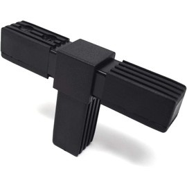 Design61 4 x T-piece connector for square pipes, pipe connectors, 25 x 25 x 1.5 mm