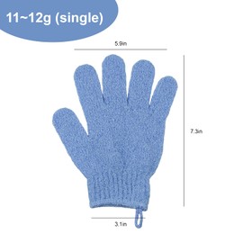 8 PCS Exfoliating Gloves Set, Polyester Exfoliator Mitts for Body Scrub, Dead Skin Remover for Adults and Kids, Shower and Bath Skin Exfoliation Gloves, Ingrown Hair & Rough Skin
