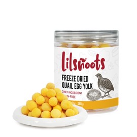 Freeze Dried Quail Egg Yolk Dog Treats 9.2oz Single Ingredient Pet Treats for Dogs, Cats, Healthy Freeze-Dried Pet Food Meal Topper Grain&Gluten&Rawhide Free No Additives Training Treats
