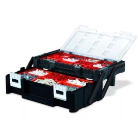 Keter 18" Heavy Duty Portable Latching Large Removable Bin Cantilever Tool Box Storage